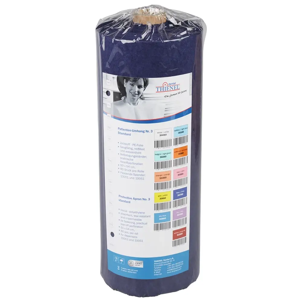 THIENEL Dental Patientenumhang Nr. 3 - Rolle 80 Stück dunkelblau, 60 x 54 cm