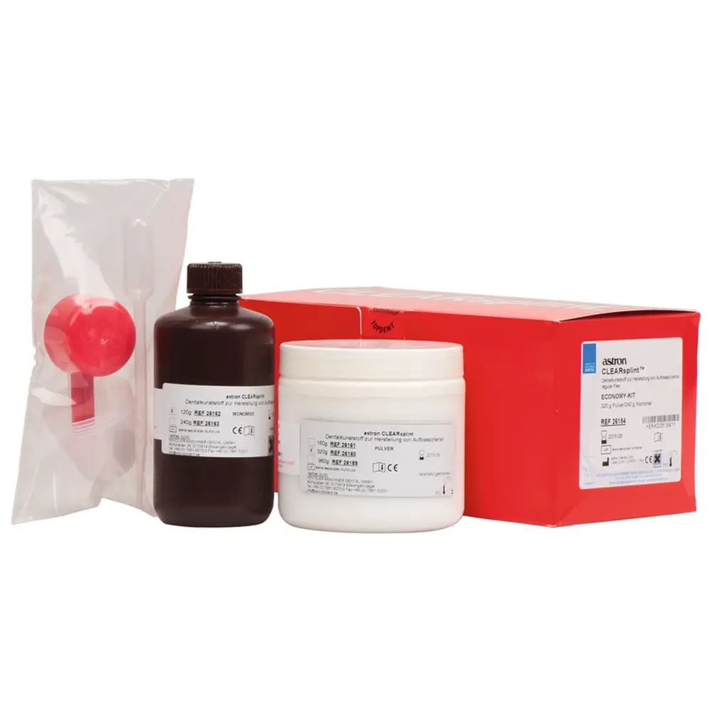 90878_astron_CLEARSPLINT__Packung_320_g_Pulver_240_ml_Fluessigkeit Astron Dental astron® CLEARSPLINT® - Packung 320 g Pulver, 240 ml Flüssigkeit