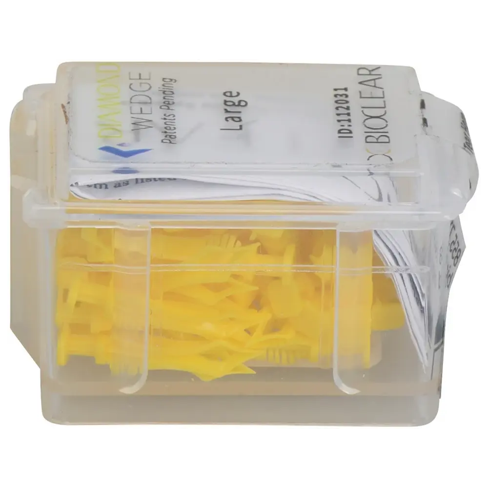 American Dental Bioclear Diamond Wedges - Packung 50 Stück large, gelb