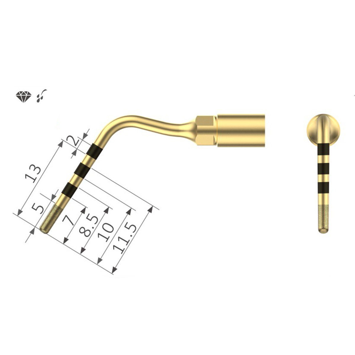Xpedent Ultraschallspitze UI7 Implantation (passend für den Einsatz mit MECTRON® Geräten)