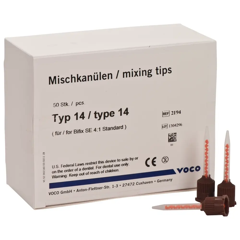 VOCO Mischkanülen Typ 14 - Packung 50 Stück braun, Typ 14