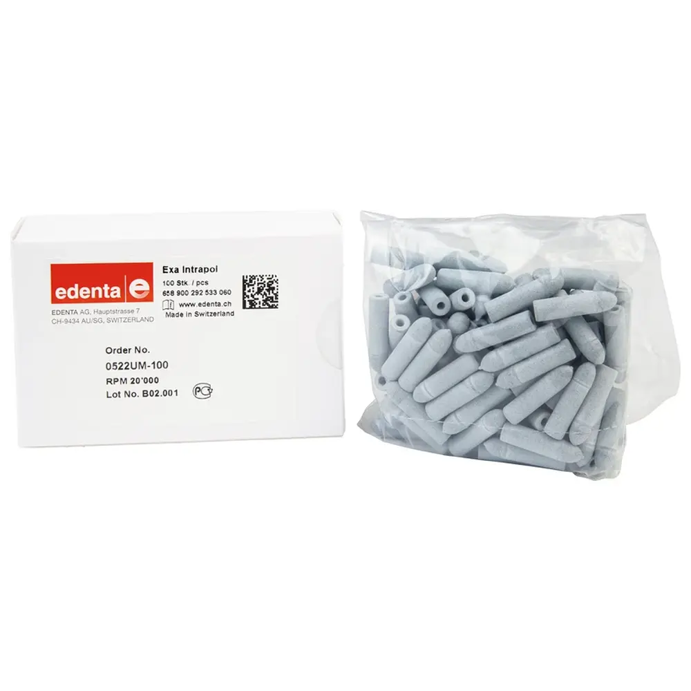 Edenta Exa Intrapol - Packung 100 Stück unmontiert, weiß grob, Figur 292, 23 mm, ISO 060