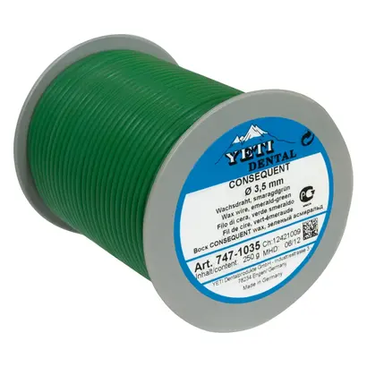 Yeti Dentalprodukte GmbH CONSEQUENT Wachsdraht grün 3,5mm Ro 250g