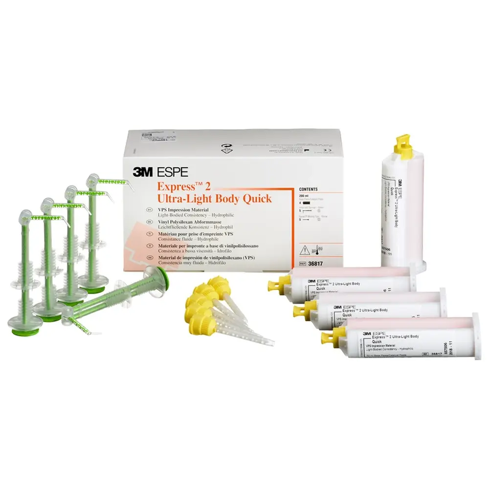 Solventum Dental Solutions Express™ 2 - Refill Packung 4 x 50 ml Doppelkartusche Ultra-Light Body Quick, Zubehör