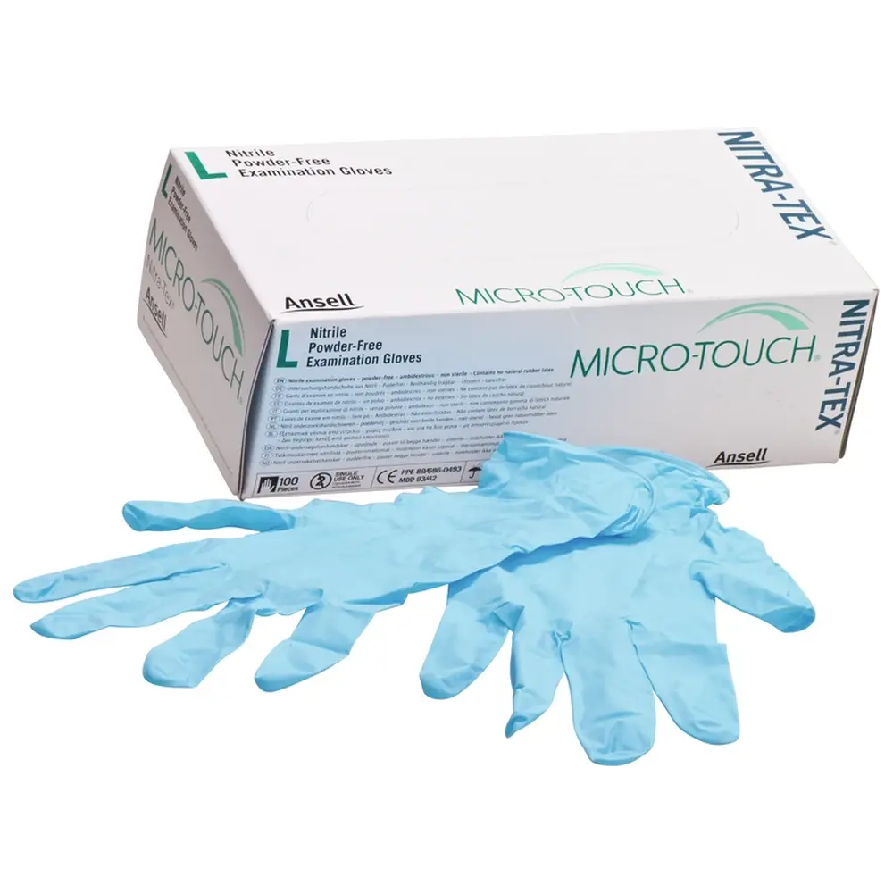 Ansell MICRO-TOUCH® Nitrax-Tex™ - Packung 100 Stück puderfrei, blau, L