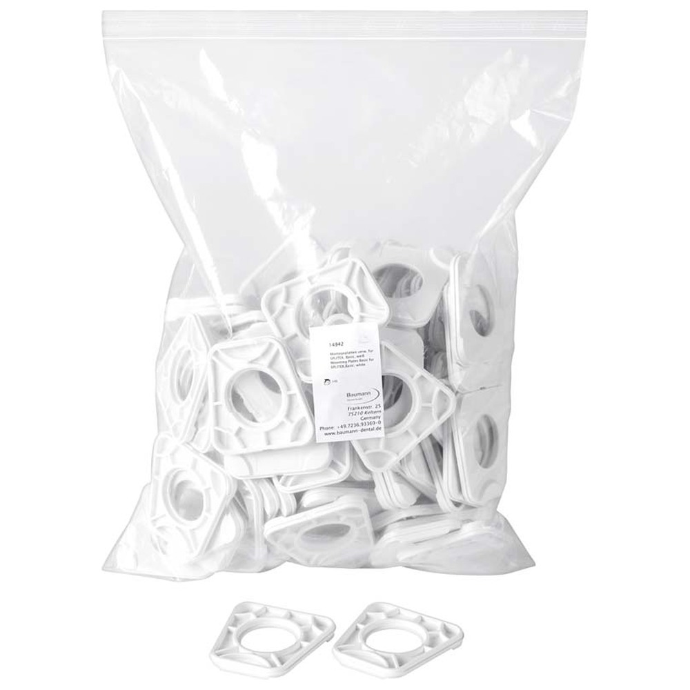 Baumann Dental System Splitex1 Montageplatten - Packung 100 Stück weiß