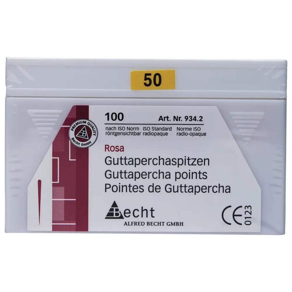 Becht Guttaperchaspitzen rosa - Packung 100 Stück ISO 050