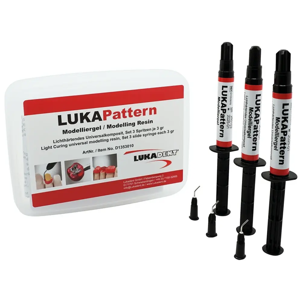 Lukadent LUKAPattern Modelliergel - Set 3 x 3 g Spritze inklusive Kanülen Lukadent LUKAPattern Modelliergel - Set 3 x 3 g Spritze inklusive Kanülen