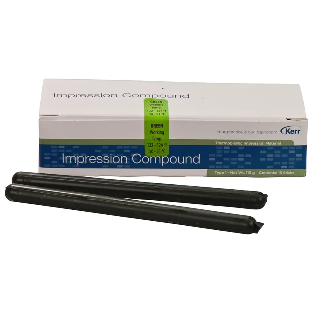 Kerr Impression Compound - Packung 15 Stangen grün Kerr Impression Compound - Packung 15 Stangen grün