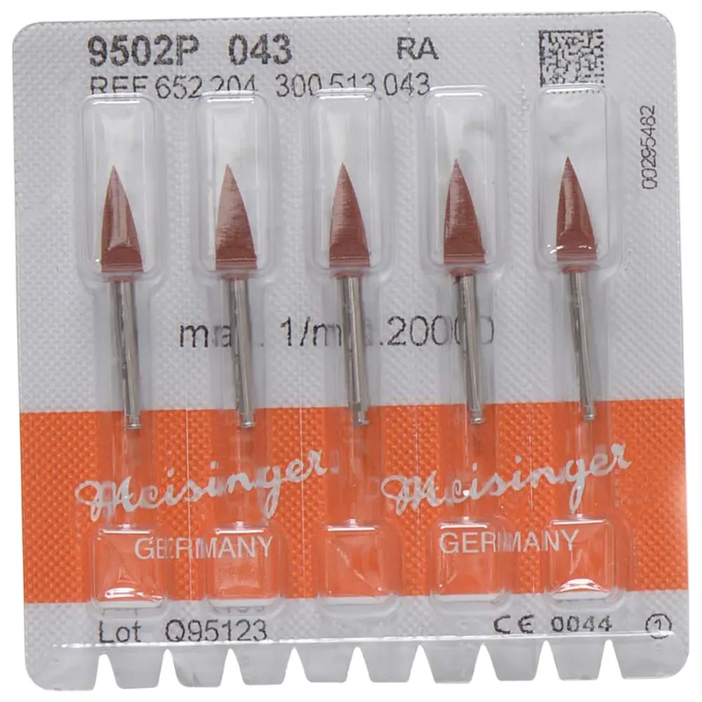 Hager & Meisinger Universalpolierer 9502 - Packung 5 Stück braun mittel, RA, Figur 300, 12 mm, ISO 043