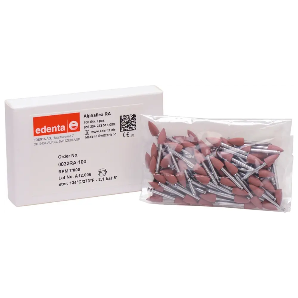 Edenta Alphaflex - Packung 100 Stück braun, RA, Figur 243, 6 mm, ISO 050