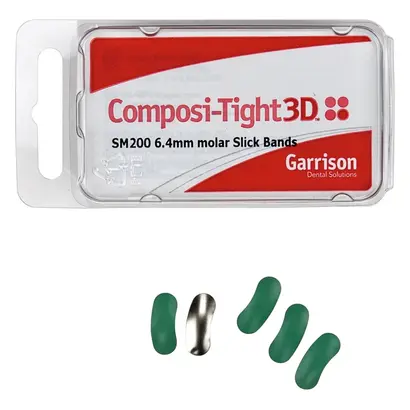 Garrison Dental Solutions Slick Bands Antihaft Matrizenbänder Molar groß grün Pa 100