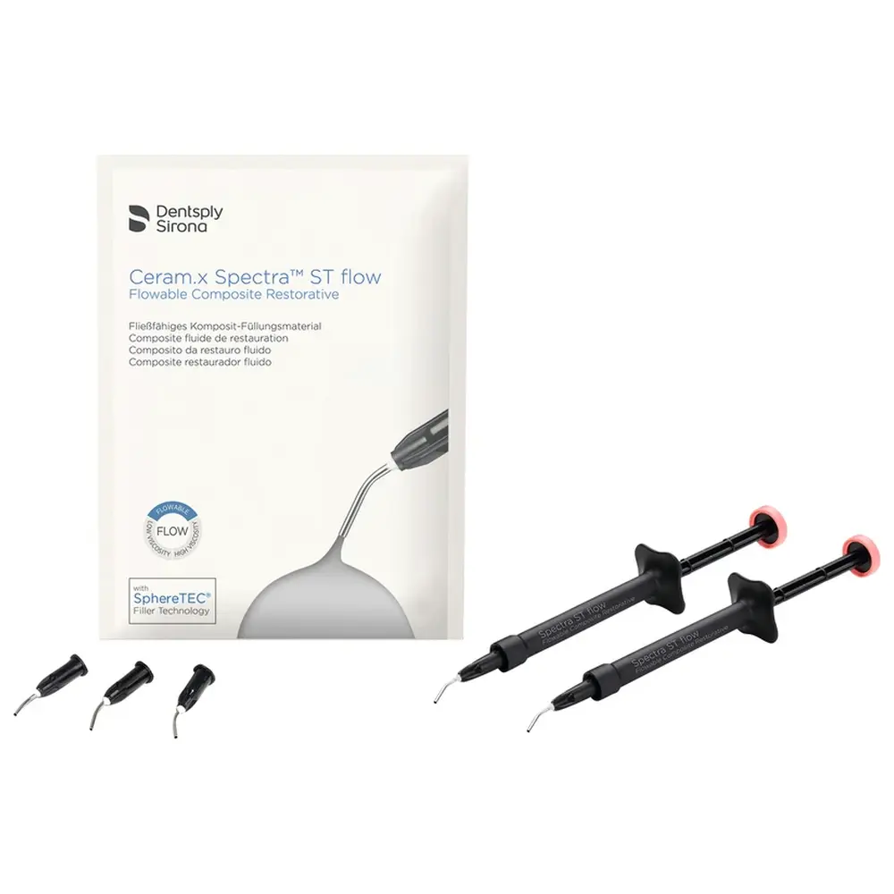 Dentsply Sirona Ceram.x Spectra™ ST flow - Nachfüllpackung 2 x 1,8 g Spritze A3, 25 Applikatornadeln, Portfolio Übers.
