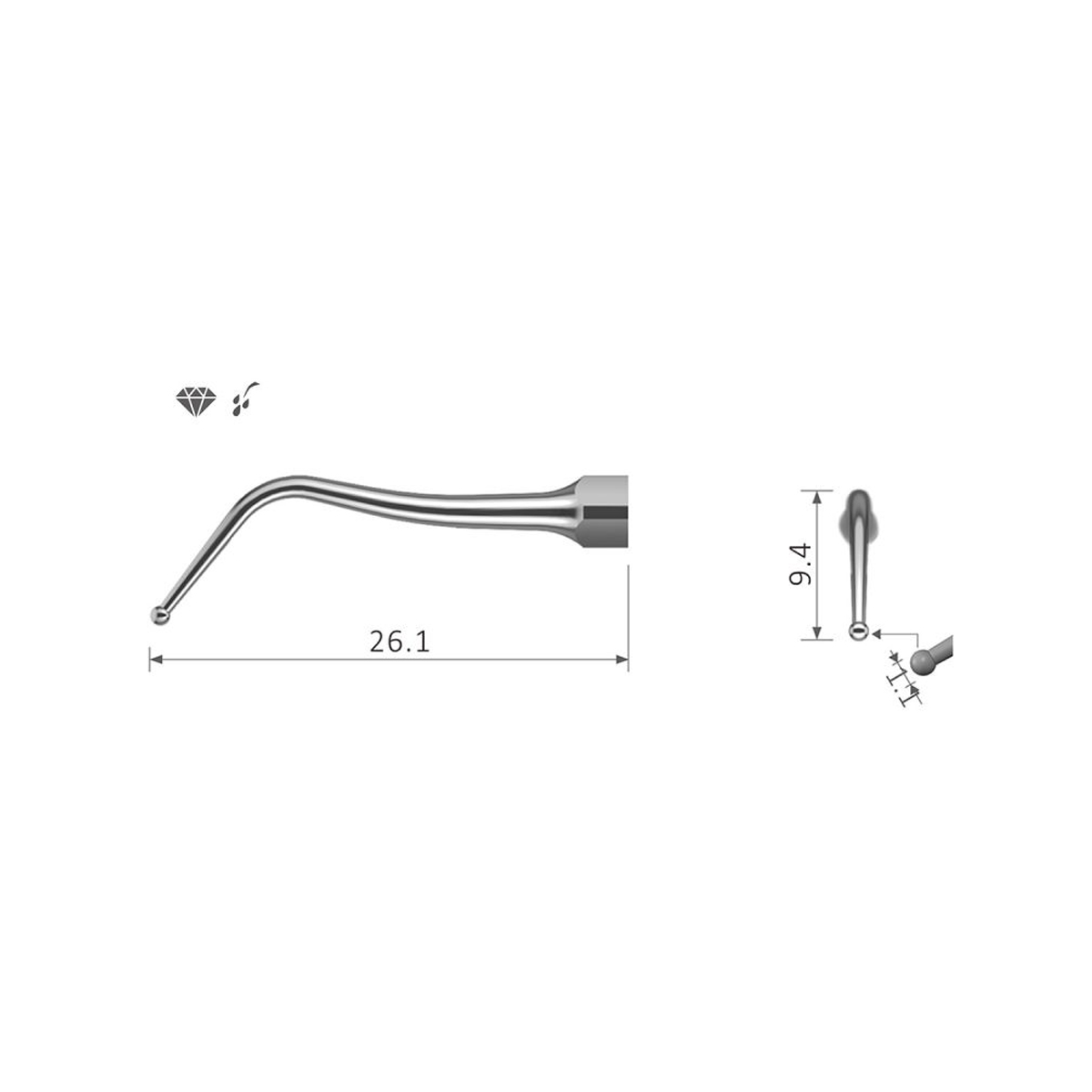 Ultraschallspitzen SBS1 SB1 SBD1 SBN1 Kavitätenpräparation