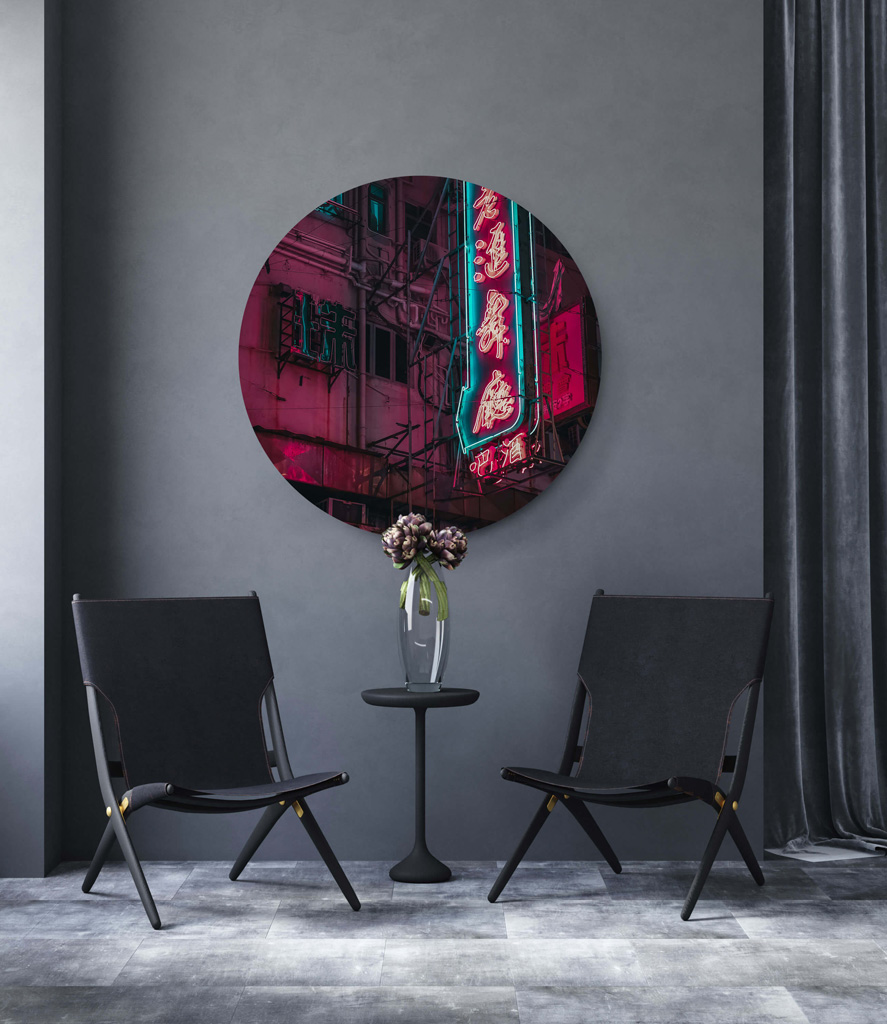 Akustikbild Rund – Hochwertiges Aluminium, 120x120 cm, Individuelles Motiv, Pflegeleicht, B1 Brandschutz, Nachhaltig, Recyclingfähig, Eloxiert/Pul Akustikbild Rund – Hochwertiges Aluminium, 120x120 cm, Individuelles Motiv, Pflegeleicht, B1 Brandschutz, Nachhaltig, Recyclingfähig, Eloxiert/Pul