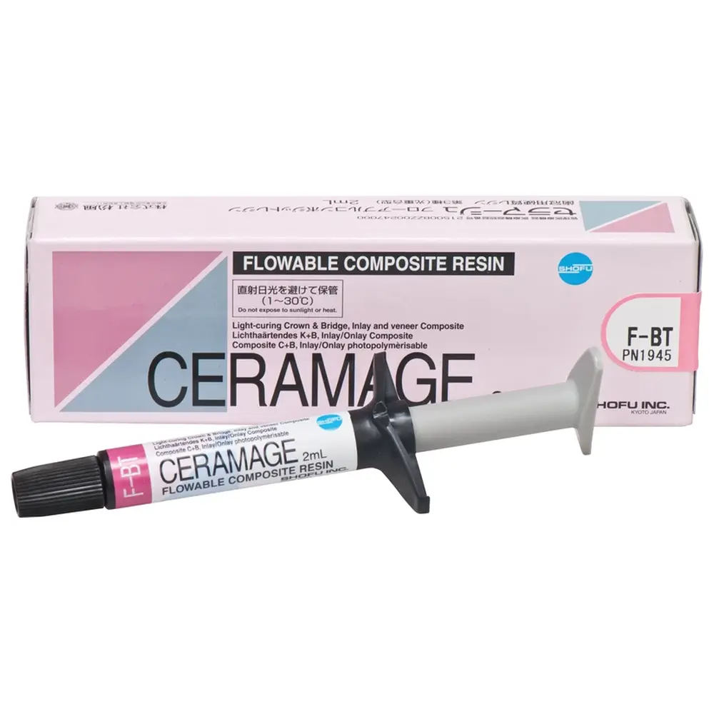 SHOFU CERAMAGE - Spritze 2 ml Komposit flowable F-blau-transluzent