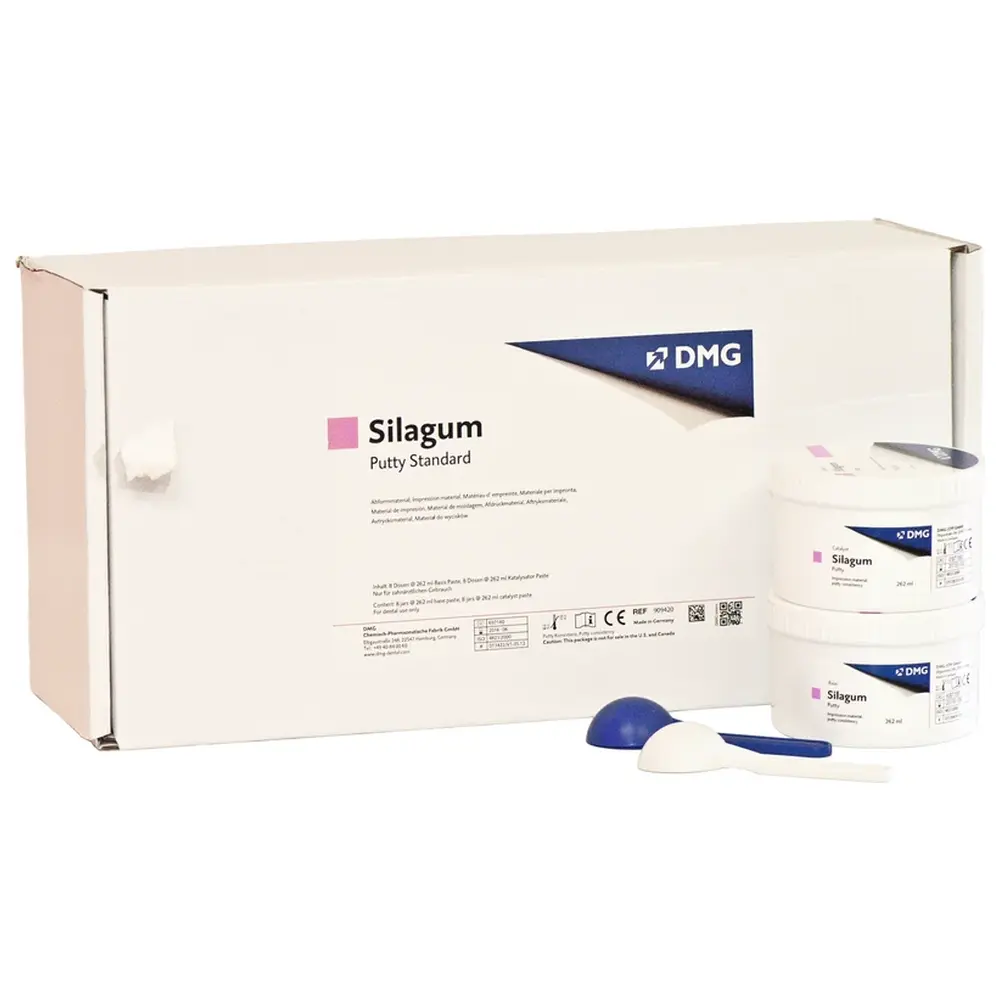 DMG Silagum Putty - Sparpackung 8 x 262 ml Basispaste, 8 x 262 ml Katalysatorpaste, Standard
