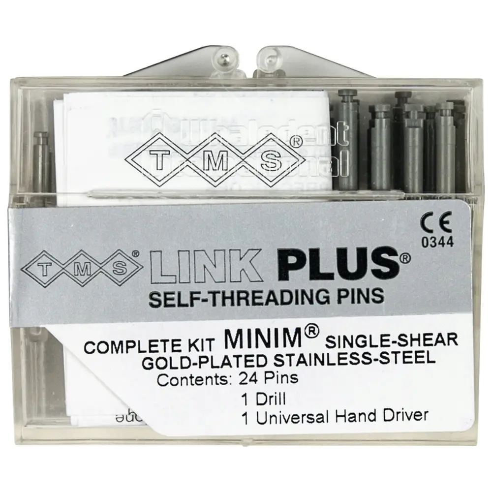 COLTENE TMS® LINK - Packung 24 Einzelstifte, 2 Bohrer K-92, 1 Handschraubschlüssel, Minim silber EL721-24