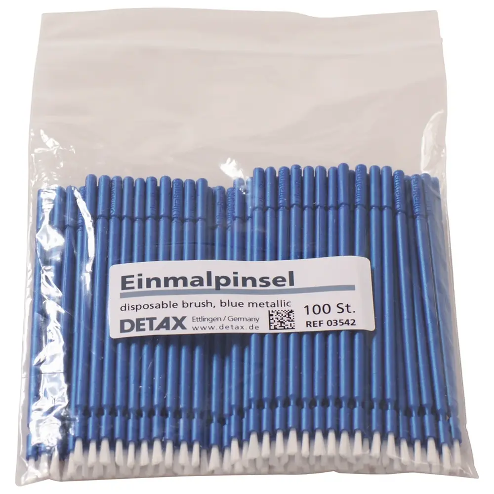 DETAX Einmalpinsel - Packung 100 Stück metallic blau