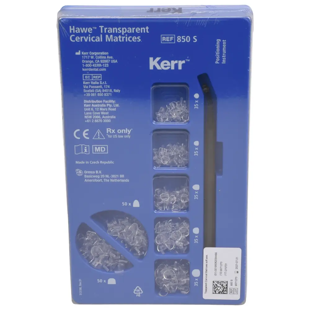 Kerr Zervikalmatrizen transparent - Sortiment