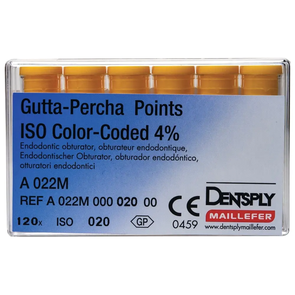 Dentsply Sirona Gutta-Percha Spitzen - Packung 120 Stück Taper.04 ISO 020