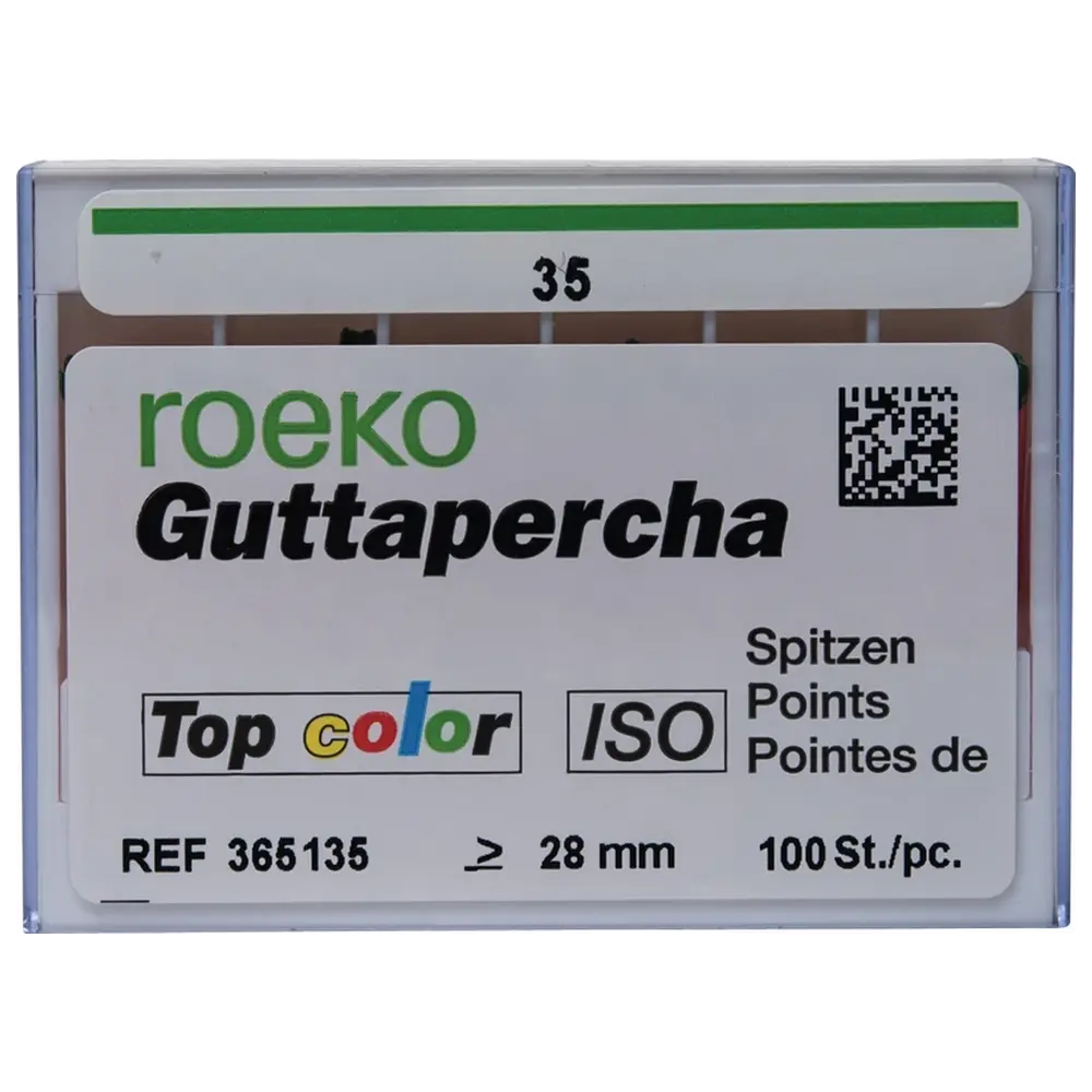 COLTENE roeko Guttapercha Spitzen Top color - Packung 100 Stück ISO 035
