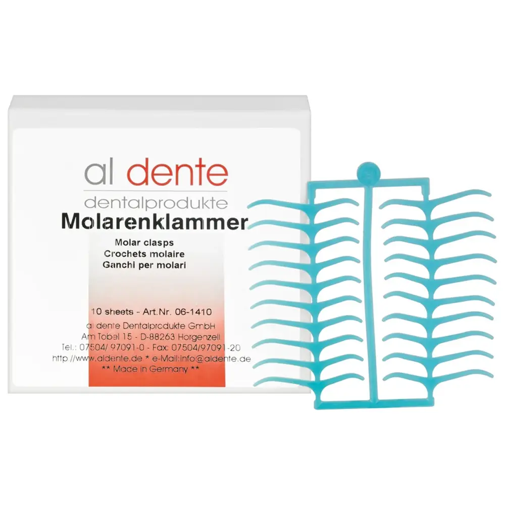 al dente Dentalprodukte Molarenklammer - Packung 10 x 20 Stück