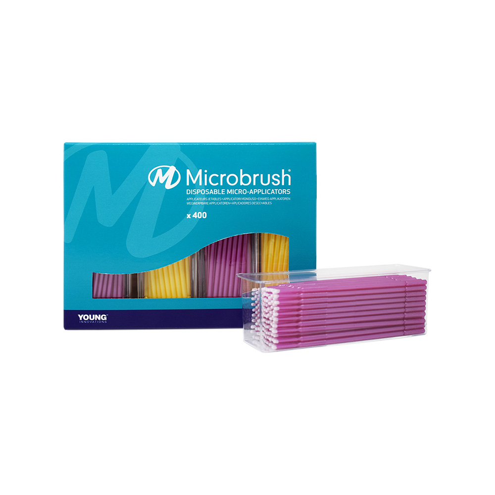Microbrush plus fine pink/Yel.400St