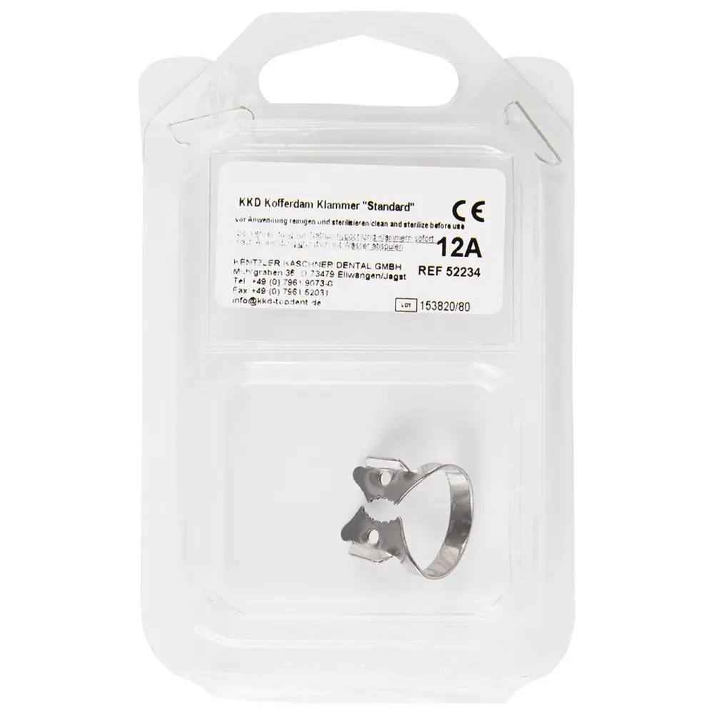 Kentzler-Kaschner KKD® Klammern Standard - Stück Nr. 12A, für Molaren im 2. und 4 Quadranten