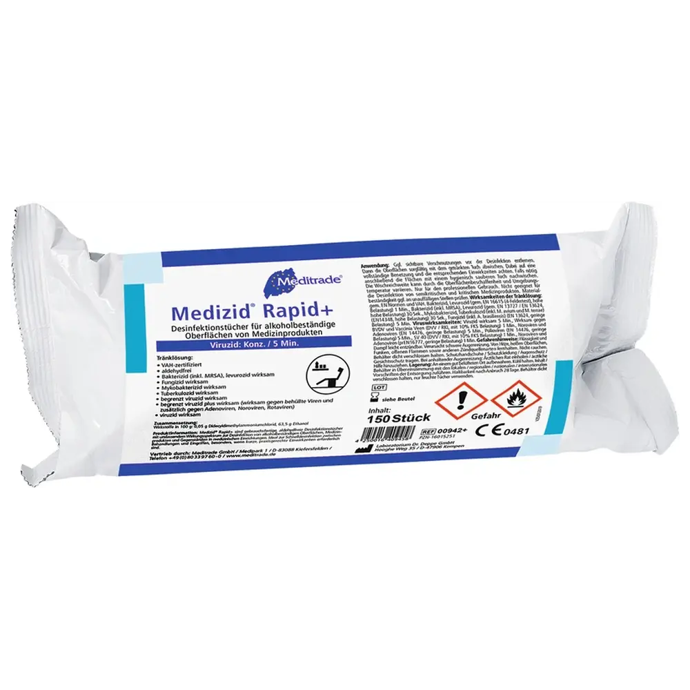 Meditrade Medizid® Rapid+ - Nachfüllpackung 150 Stück 15 x 18 cm