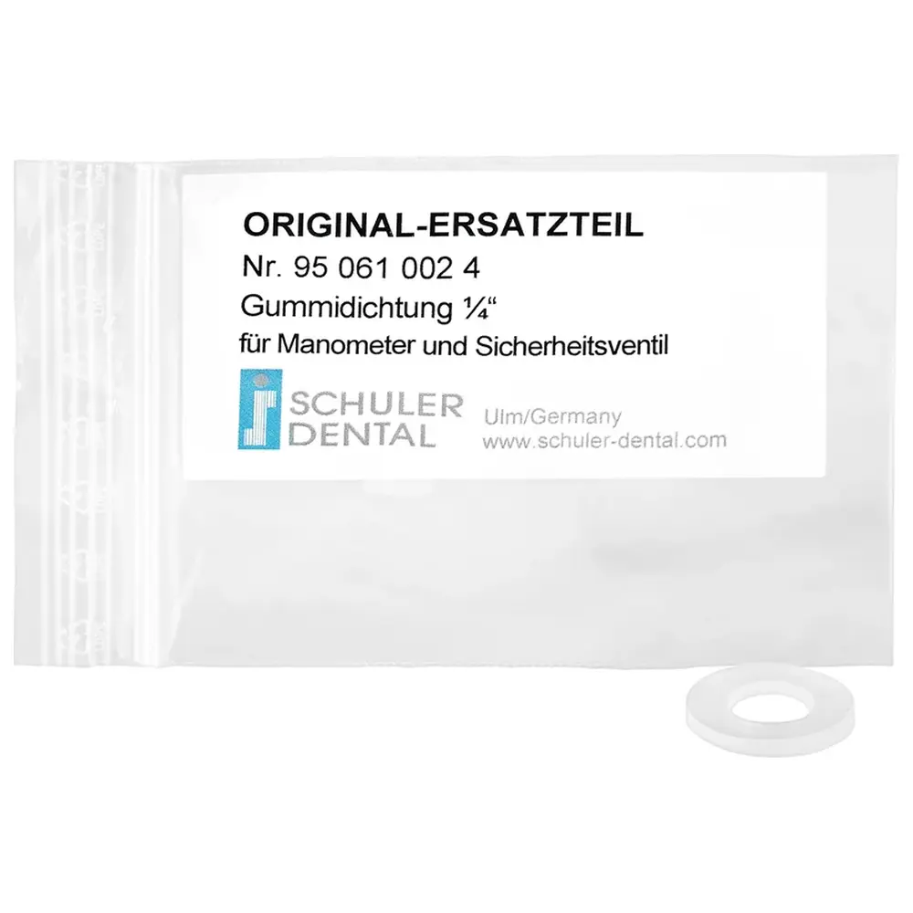SCHULER-DENTAL Gummidichtung - Stück 1/4", transparent