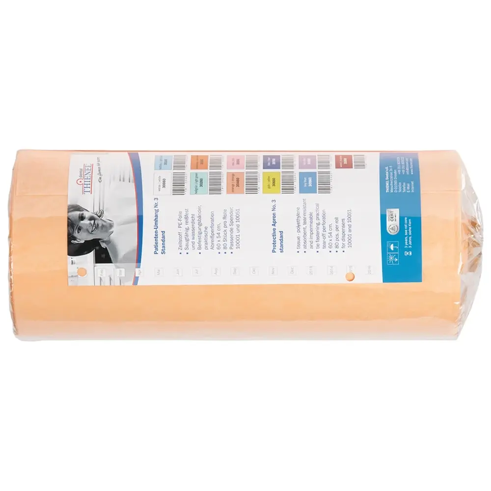 THIENEL Dental Patientenumhang Nr. 3 - Rolle 80 Stück orange, 60 x 54 cm