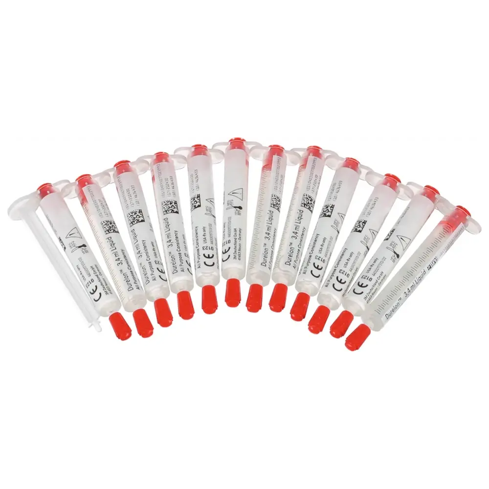 Solventum Dental Solutions Durelon™ - Packung 12 x 3,4 ml Spritze Universalflüssigkeit, 1 Kolbenstange
