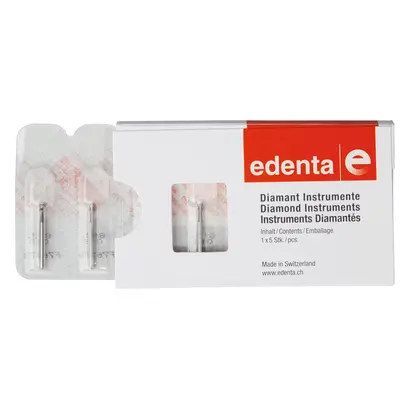 Edenta Diamanten 813 - Packung 5 Stück Standard, FG, Figur 032 Amalgamentferner, 2 mm, ISO 018
