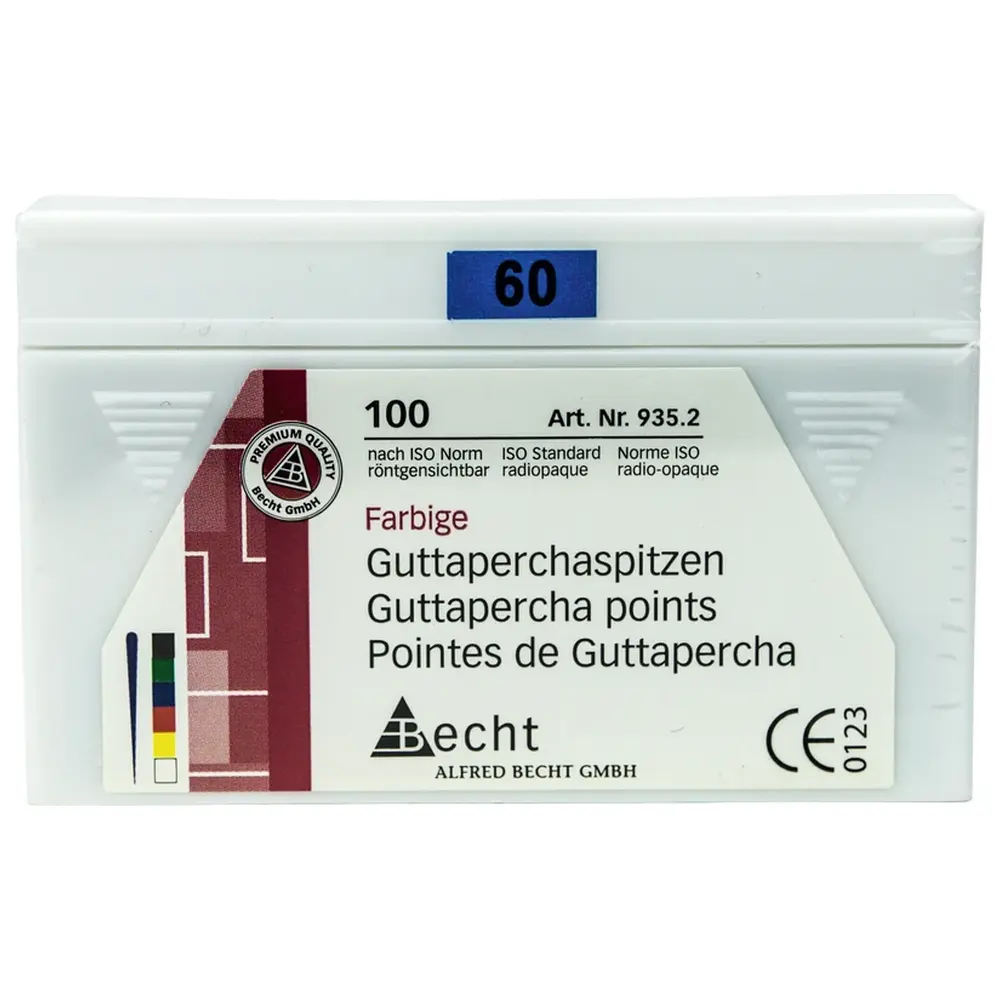 Becht Guttaperchaspitzen farbig - Packung 100 Stück ISO 060