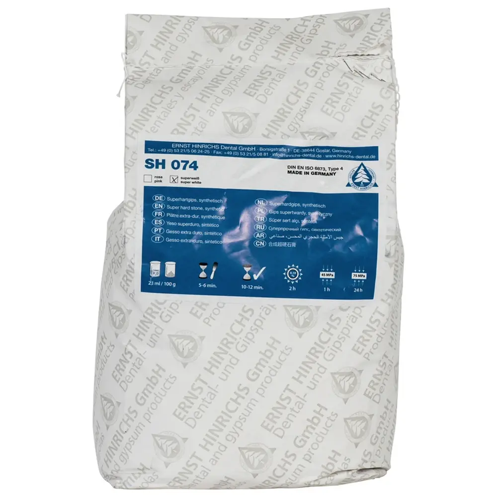 ERNST HINRICHS Superhartgips SH 074 - Packung 5 kg Superhartgips weiß