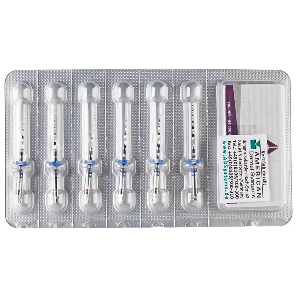 American Dental FKG RaCe steril - Packung 6 Stück 25 mm ISO 010, 6 %