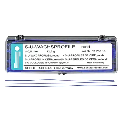 SCHULER-DENTAL S-U-Wachsprofile - Packung 12,5 g Wachsprofile rund, 0,6 mm