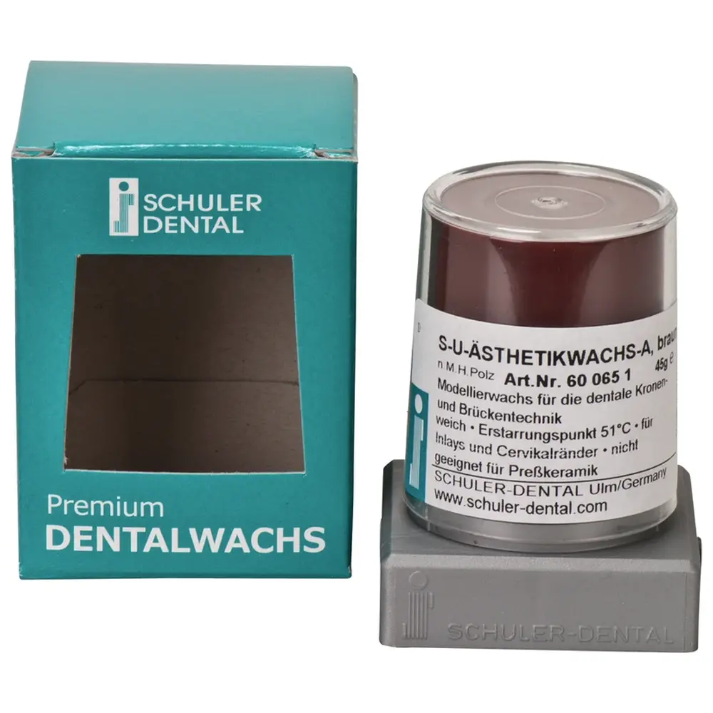 SCHULER-DENTAL S-U-Ästhetikwachs - Kegel 45 g Ästhetikwachs A, braun SCHULER-DENTAL S-U-Ästhetikwachs - Kegel 45 g Ästhetikwachs A, braun