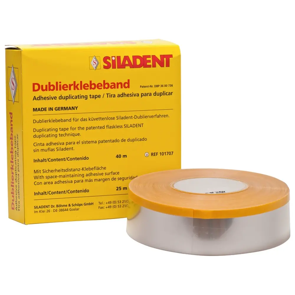 SILADENT Dublierklebeband - Spenderbox 40 m Klebeband SILADENT Dublierklebeband - Spenderbox 40 m Klebeband