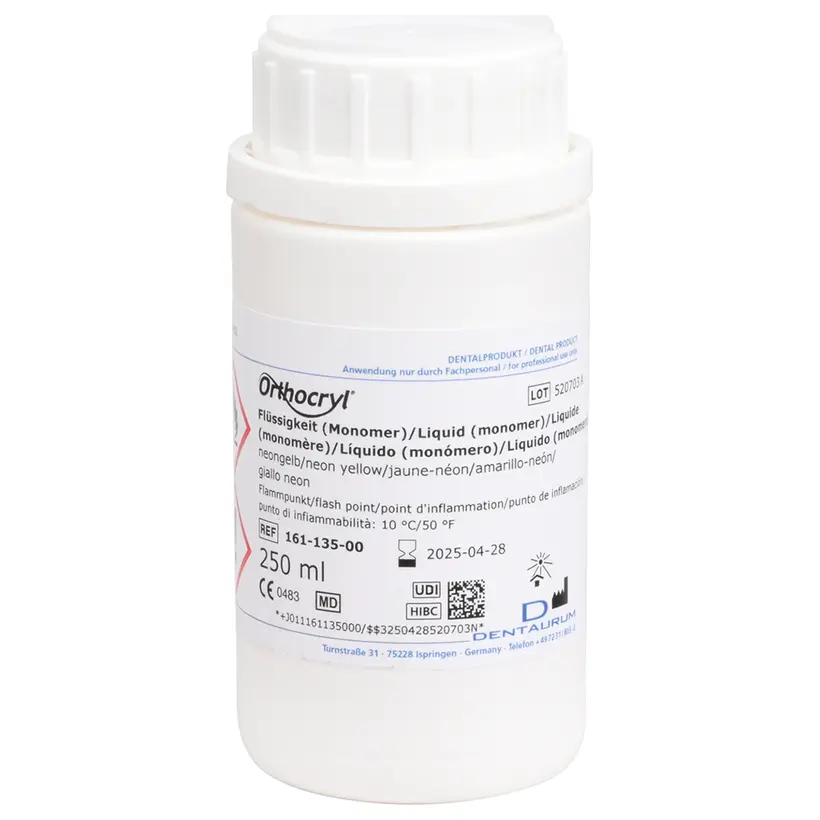 Dentaurum GmbH & Co. KG Orthocryl Flüssigkeit neongelb Flasche 250ml