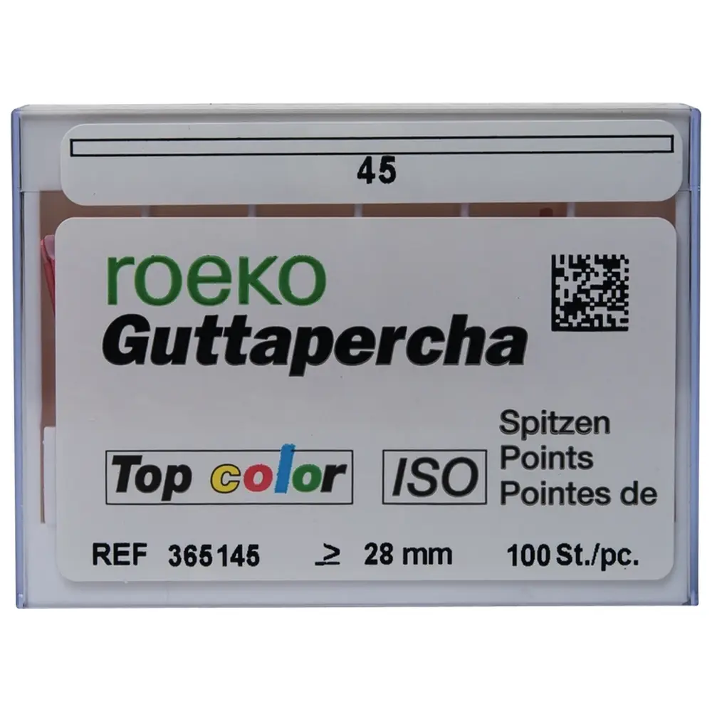COLTENE roeko Guttapercha Spitzen Top color - Packung 100 Stück ISO 045