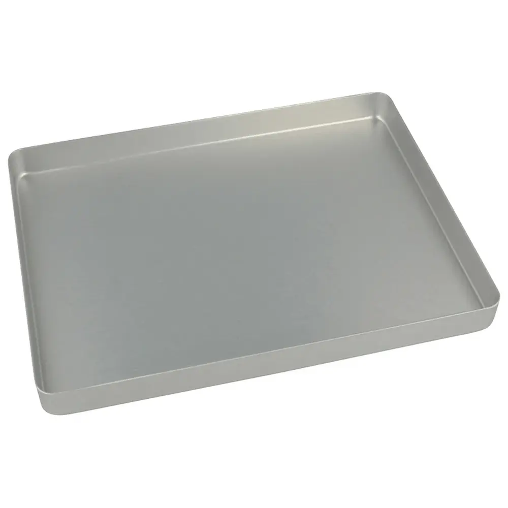 Euronda Norm-Tray Aluminium - Stück Boden ungelocht silber, mini, 18 x 14 cm