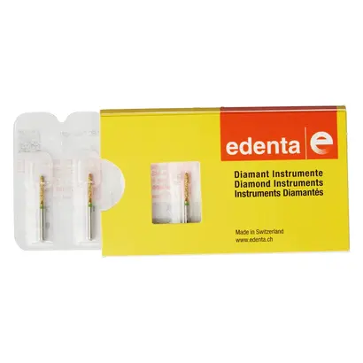 Edenta DIACUT V878 - Packung 5 Stück grün grob, FG, Figur 289 Torpedo zylindrisch, 8 mm, ISO 012