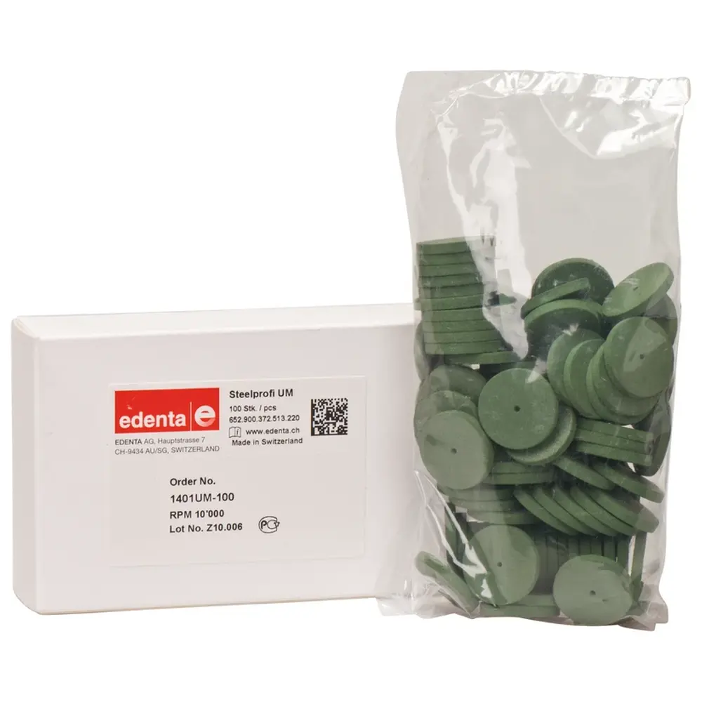 Edenta Steelprofi - Packung 100 Stück unmontiert, grün, Figur 372, 3 mm, ISO 220