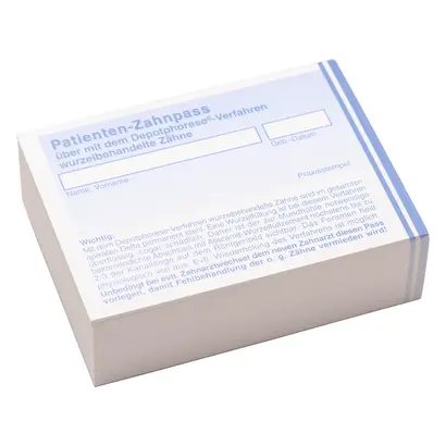 HUMANCHEMIE Patienten-Zahnpass - Packung 100 Stück