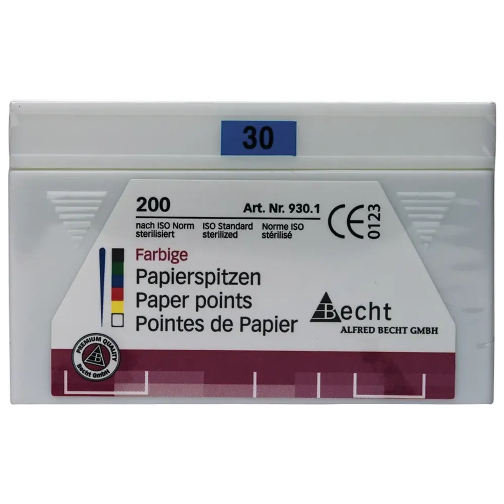 Becht Papierspitzen farbig - Packung 200 Stück ISO 030