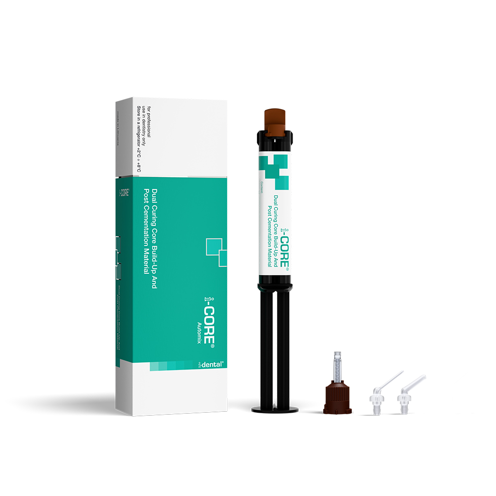 i-CORE i-dental Dual Curing Kernaufbau- und Postzementmaterial – 9g, 10 Automix-Spitzen, 10 intraorale Spitzen, 10 Wurzelkanal i-CORE i-dental Dual Curing Kernaufbau- und Postzementmaterial – 9g, 10 Automix-Spitzen, 10 intraorale Spitzen, 10 Wurzelkanal
