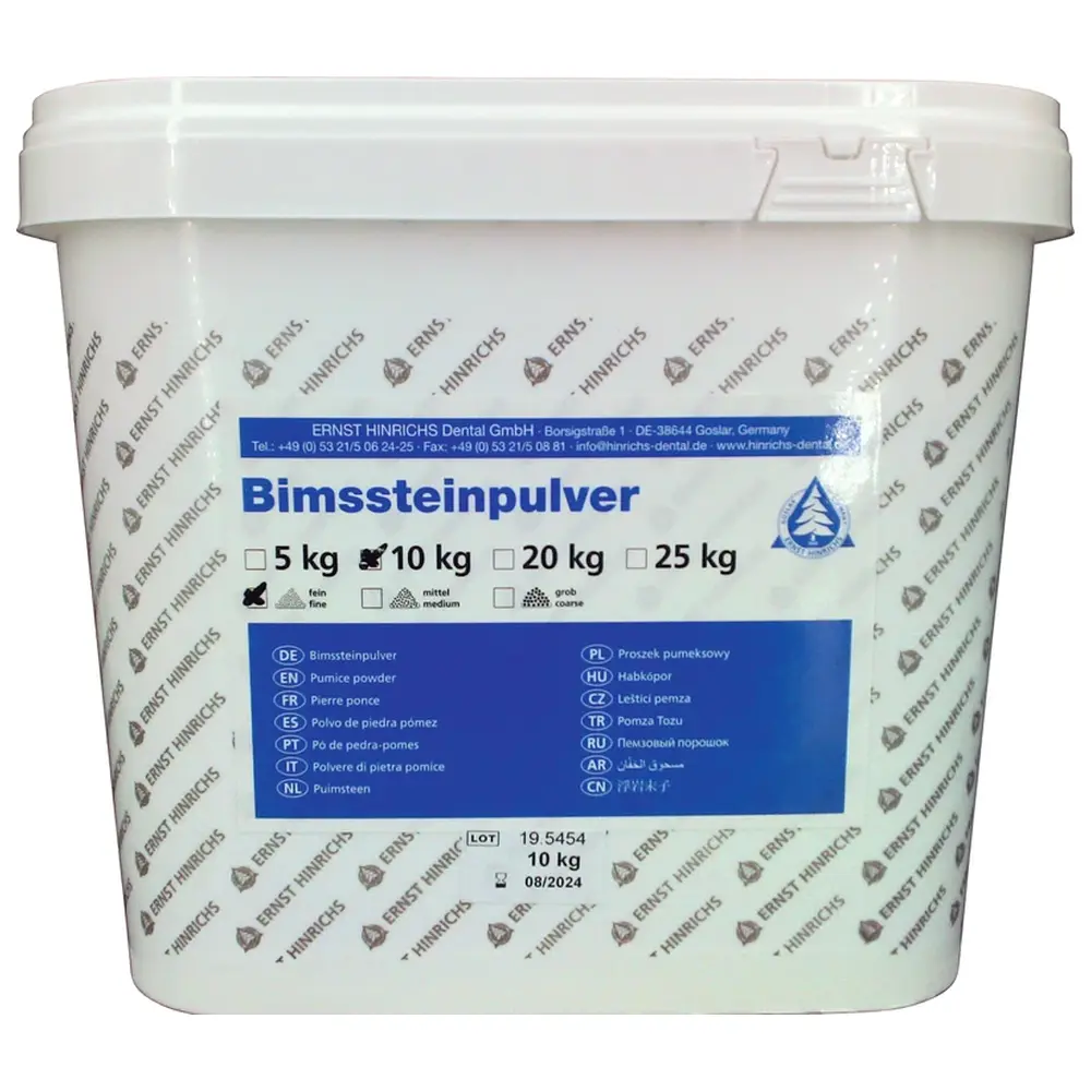 ERNST HINRICHS Bimssteinpulver - Eimer 10 kg fein