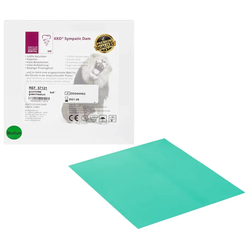 Kentzler-Kaschner KKD® SympaticDam Premium - Packung 36 Stück grün, 15 x 15 cm, mittel